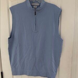 Men's Martin light Blue Sleeveless Quarter zip Pullover Vest Size XL